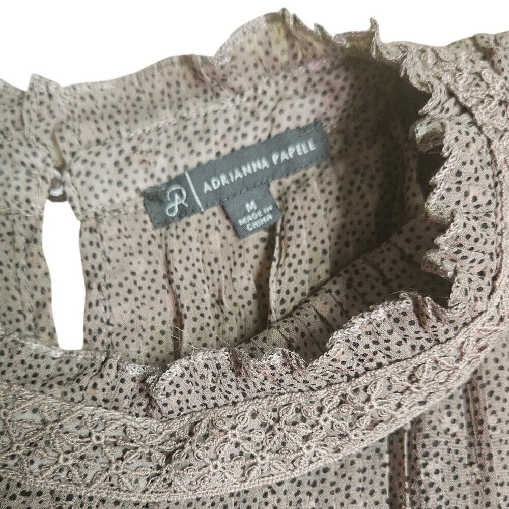 Adriana Papell Crinkle Sleeveless Top Size Medium - Picture 4 of 6